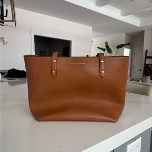 Poppy & Peonies Brown Tote Bag